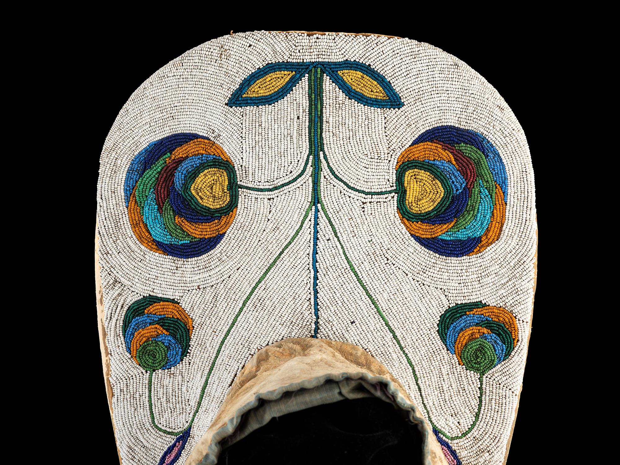 Nez Perce Child's Beaded Hide Cradle
