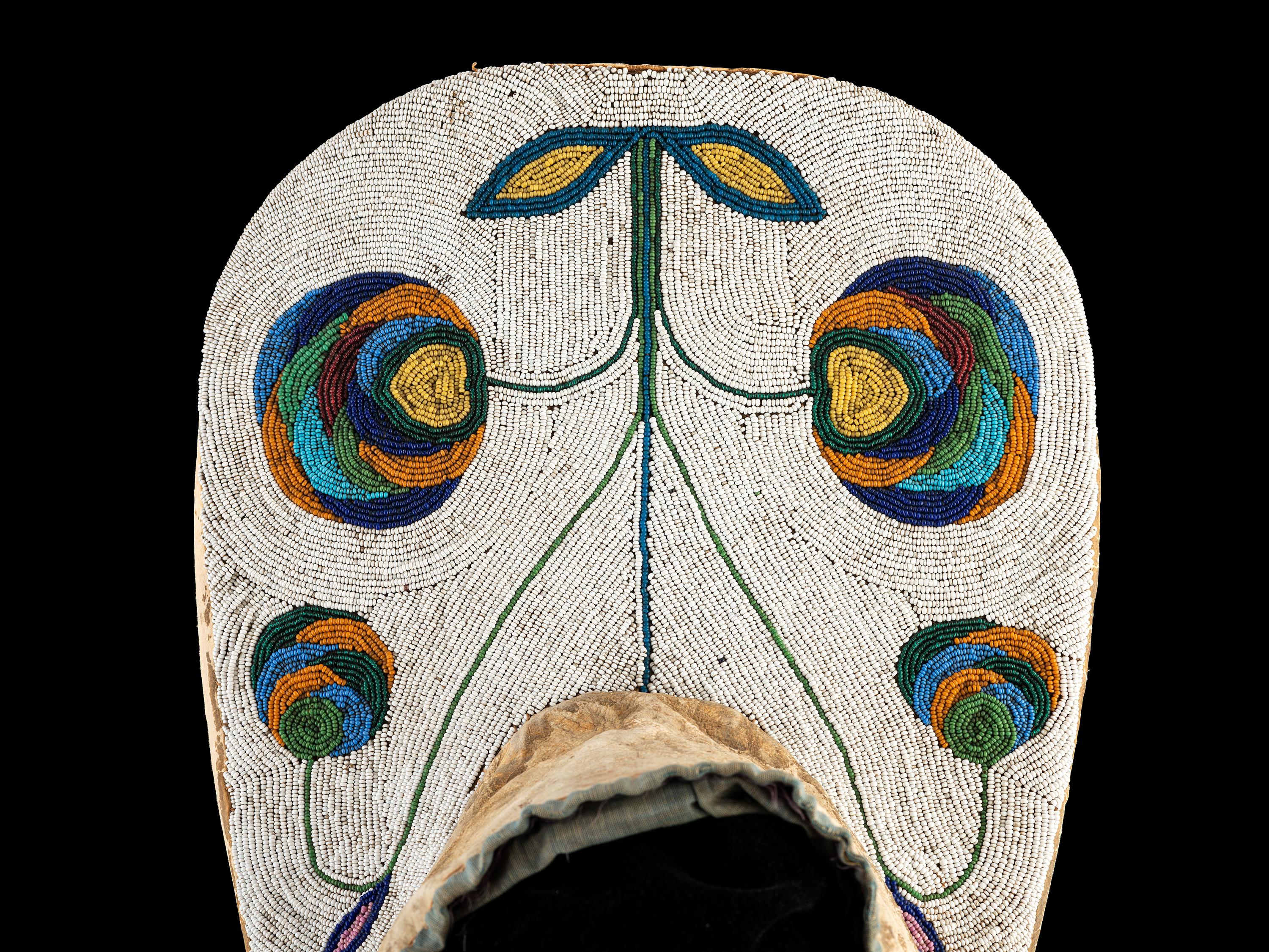 Nez Perce Child's Beaded Hide Cradle