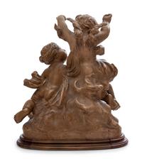 A Louis XV Style Terra Cotta Figural Group