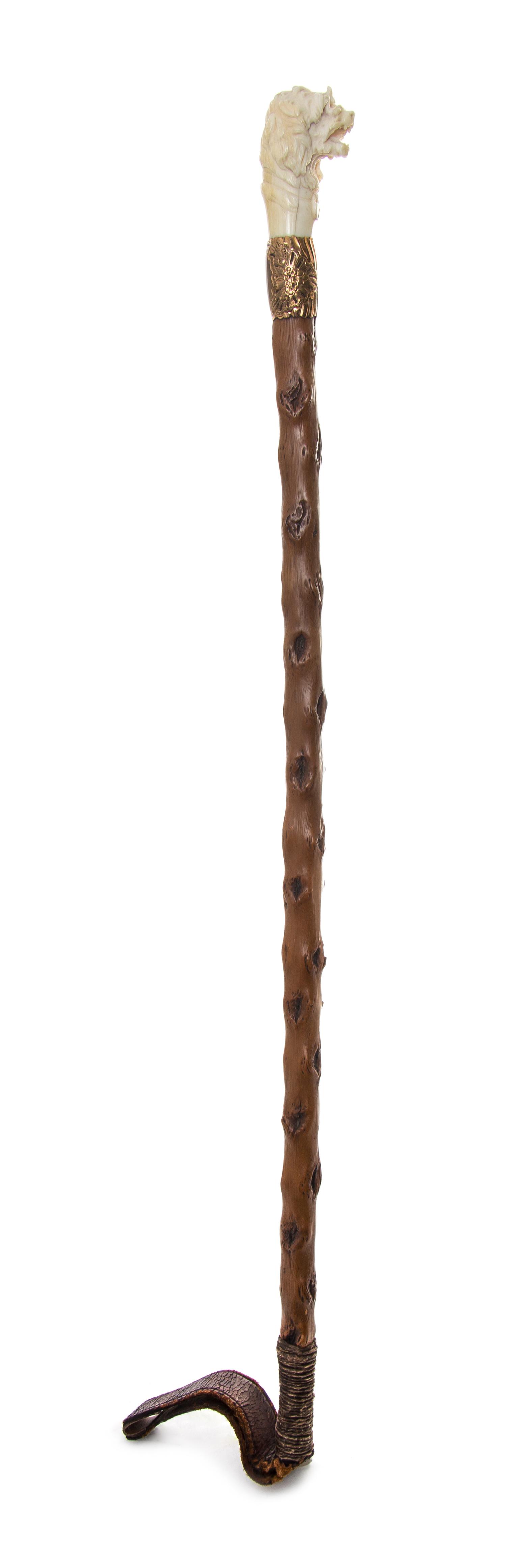 A French Ivory Handled Riding Crop, Length of handle 2 1/2 x length overall 24 inches.