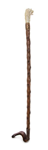 A French Ivory Handled Riding Crop, Length of handle 2 1/2 x length overall 24 inches.