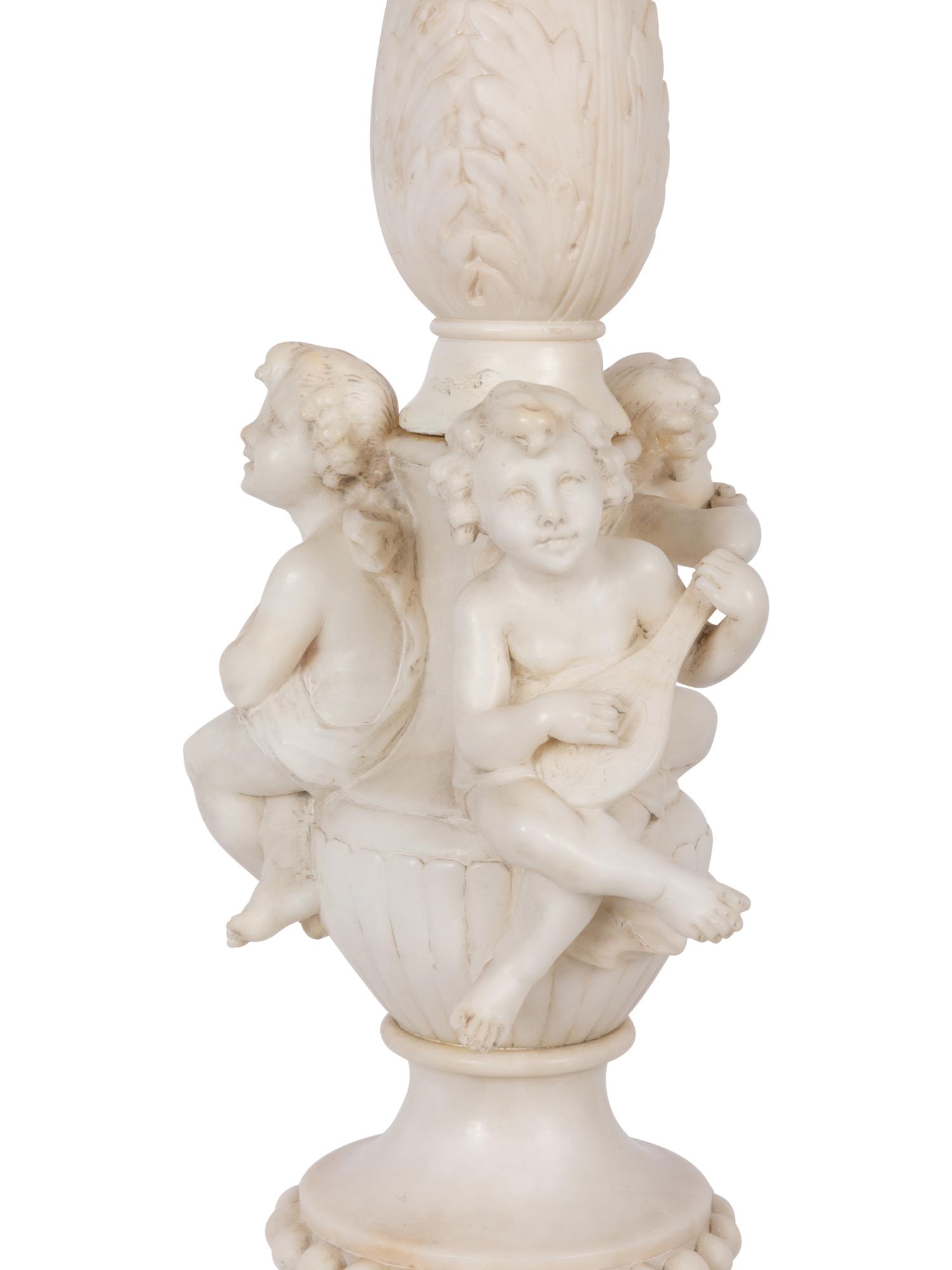 A Continental Carved Marble Jardinière or Torchère