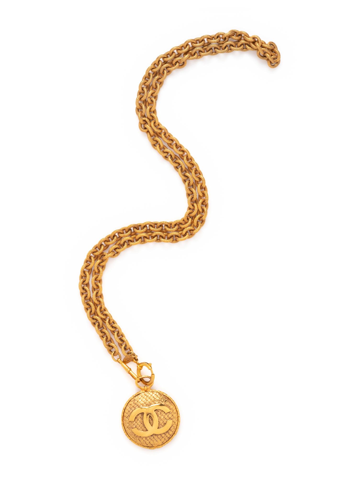 Chanel Necklace with Mirror Pendant, 1980-90s
