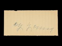 A Cy Young Signed Autograph Cut (JSA Letter),