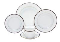 A Limoges Porcelain Partial Dinner Service, RETAILED BY TIFFANY & CO., Diameter of dinner plate 10 1/4 inches. — RETAILED BY TIFFANY & CO.,