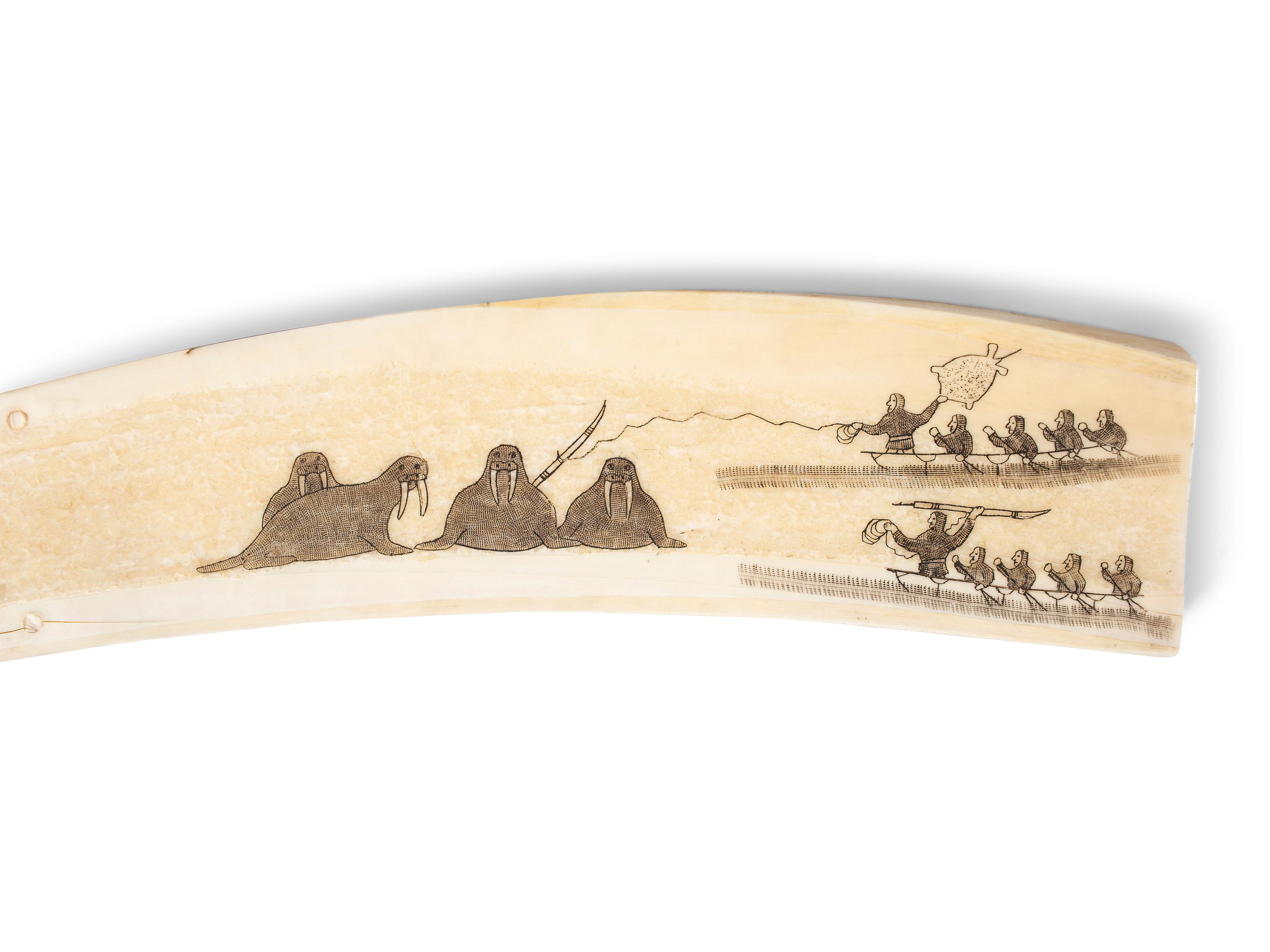 Iñupiaq Carved and Decorated Cribbage Boards