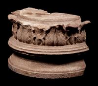 A Tarantine Limestone Column Capital and Base Pilaster