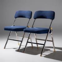 Karl Springer (German-American, 1931–1991) — Pair of Folding Chairs