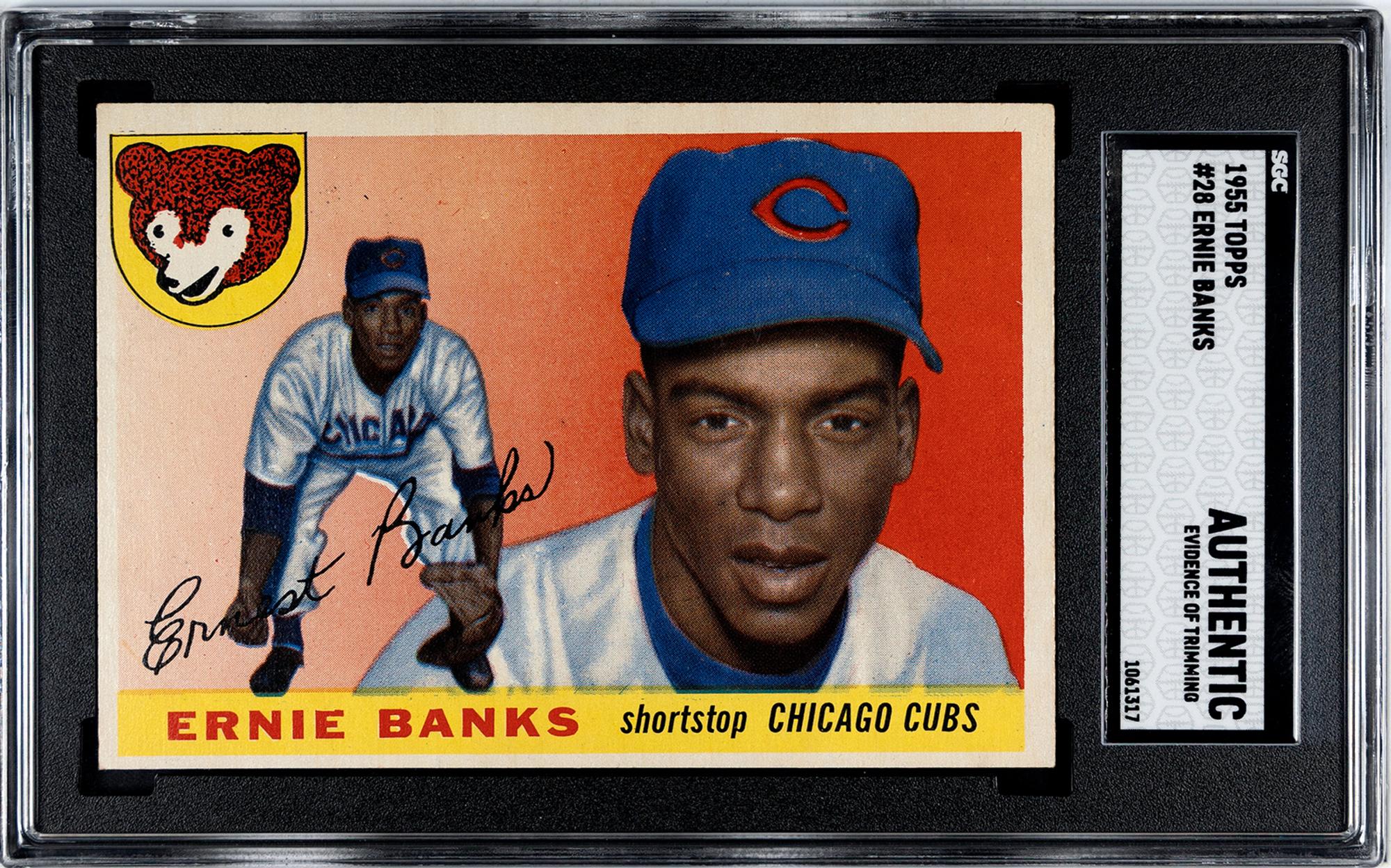 A 1955 Topps Ernie Banks Baseball Card No. 28 (SGC AUTHENTIC)