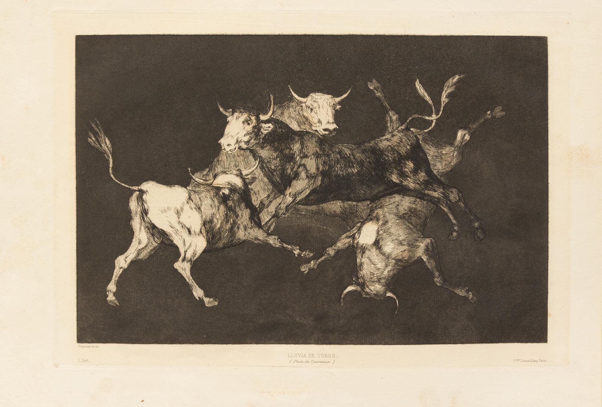 Francisco Goya, (Spanish, 1746-1828), A group of 3 prints including Tan bárbara la Seguridad come el Delito ('The Little Prisoner'), c.