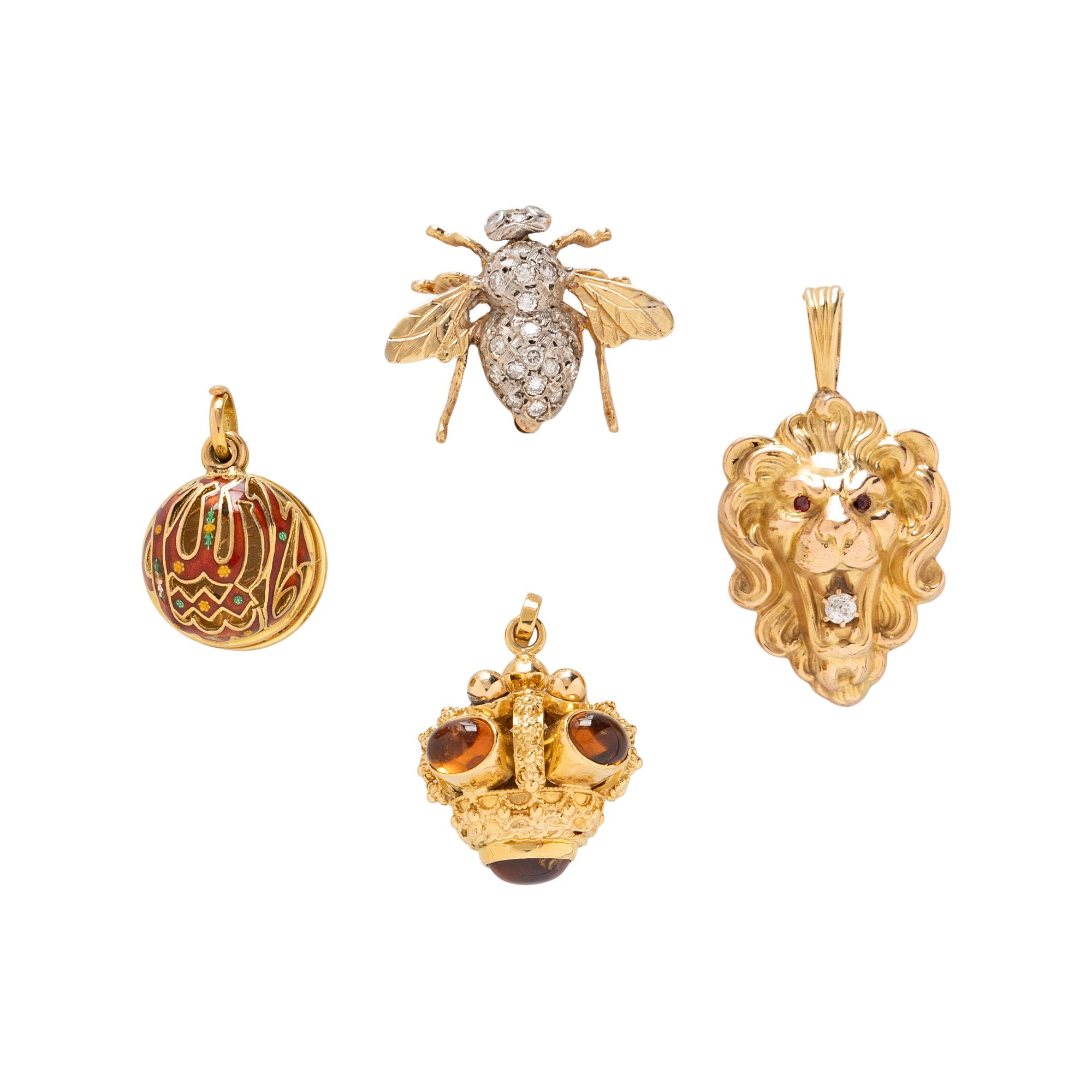 COLLECTION OF YELLOW GOLD AND GEMSTONE JEWELRY