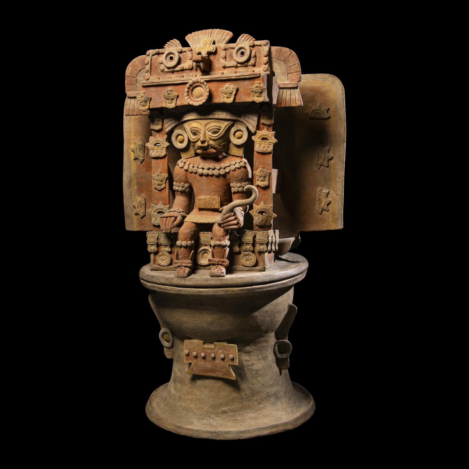 A Teotihuacan Terracotta Incensario with Tlaloc