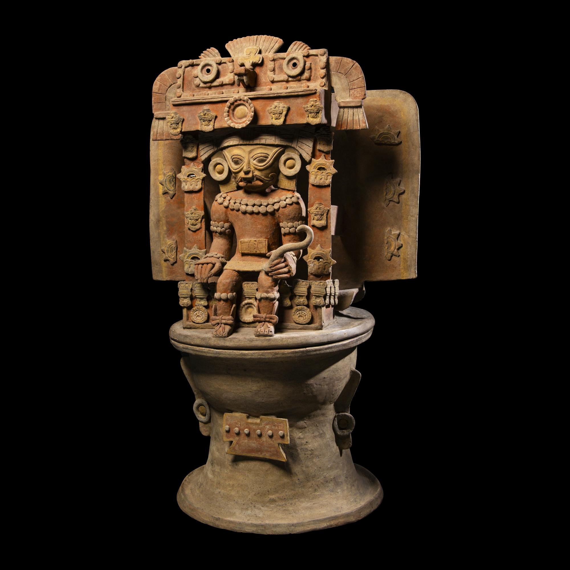 A Teotihuacan Terracotta Incensario with Tlaloc