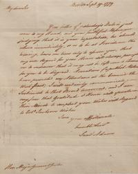 [American Revolution] Adams, Samuel. Autograph Letter, signed