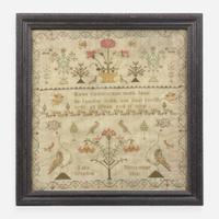 A needlework sampler Worked by "Lidia Weedon, November 1800"