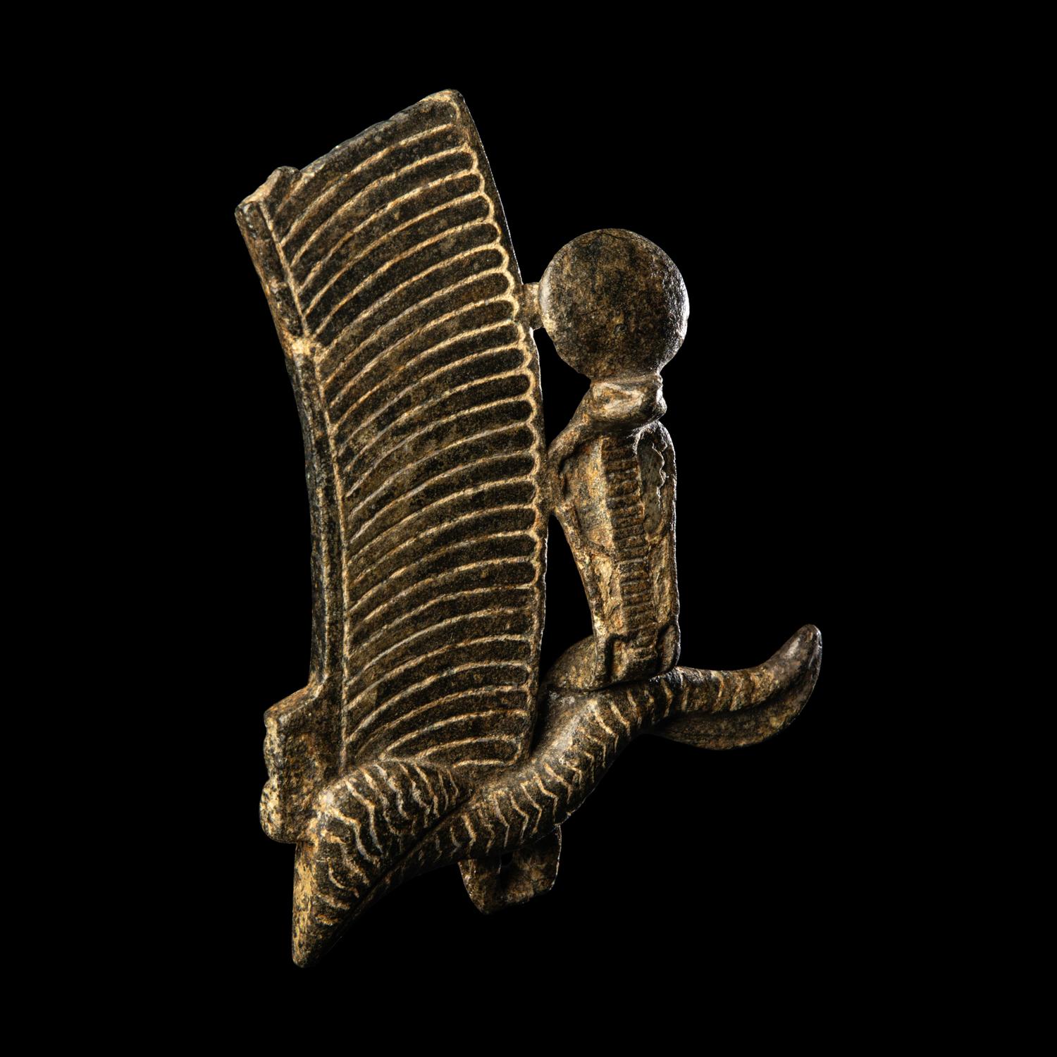 An Egyptian Bronze Osiris Crown Fragment