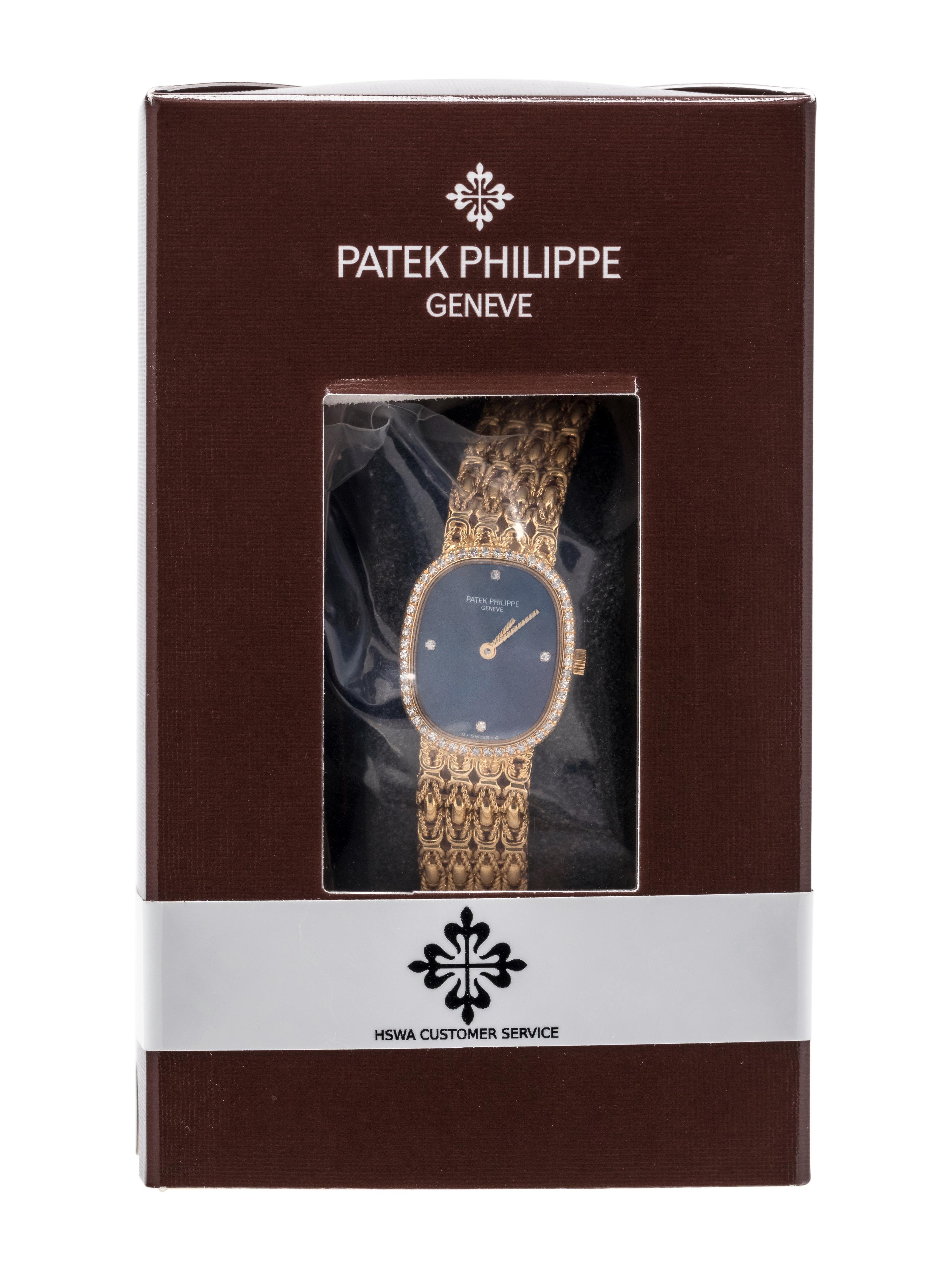 PATEK PHILIPPE, 18K YELLOW GOLD AND DIAMOND REF. 4698/1J 'ELLIPSE' WRISTWATCH