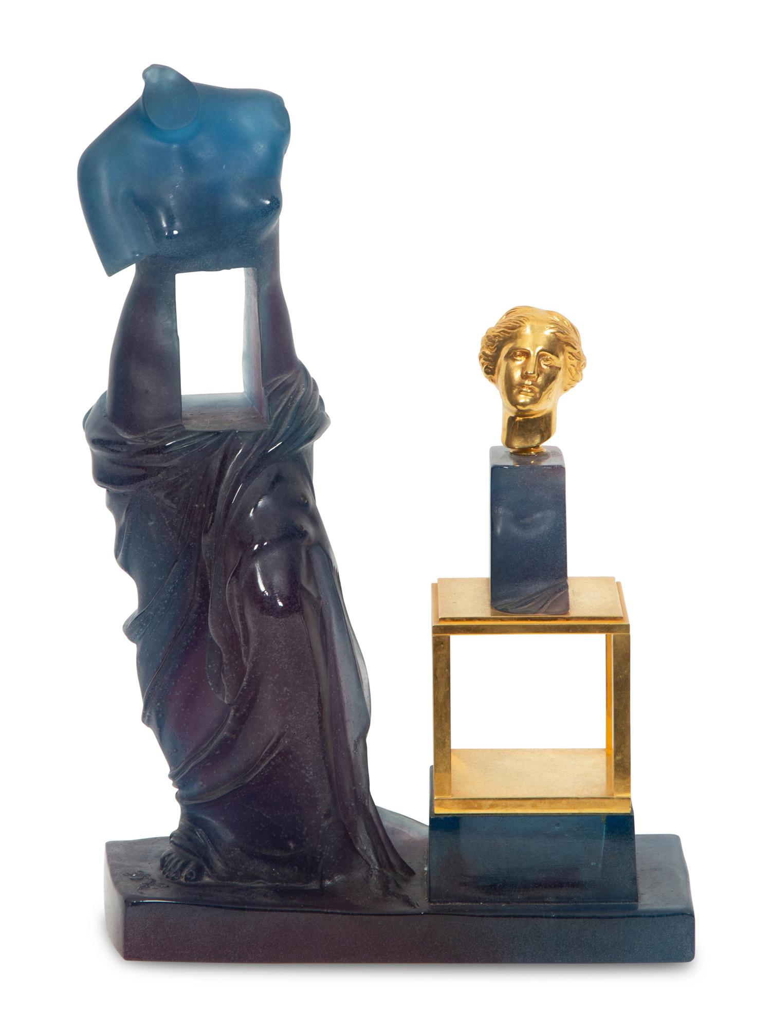 A Daum Pâte de Verre and Bronze Sculpture, Le désir hyperrationnel