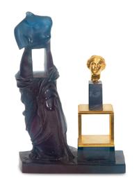 A Daum Pâte de Verre and Bronze Sculpture, Le désir hyperrationnel