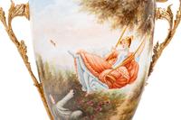 A Sèvres Style Gilt Bronze Mounted Porcelain Vase