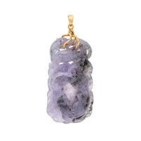 Lavender Grey Jade Figural Pendant