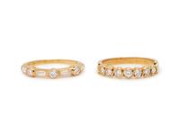 COLLECTION OF YELLOW GOLD AND DIAMOND RINGS