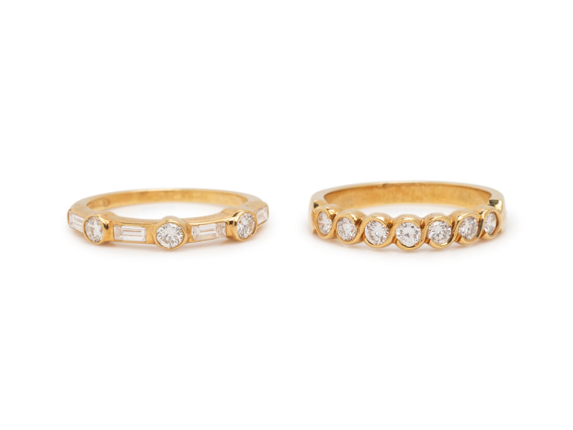 COLLECTION OF YELLOW GOLD AND DIAMOND RINGS