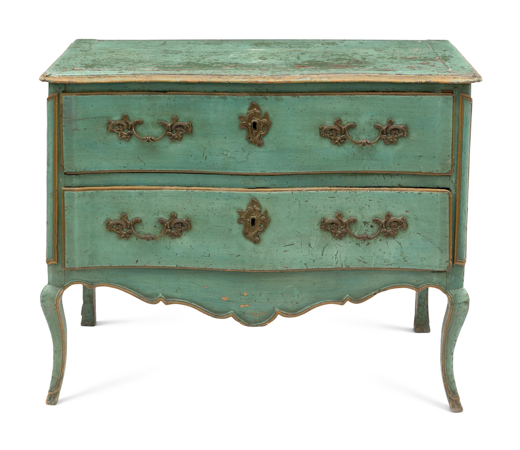 An Italian Rococo Painted Commode