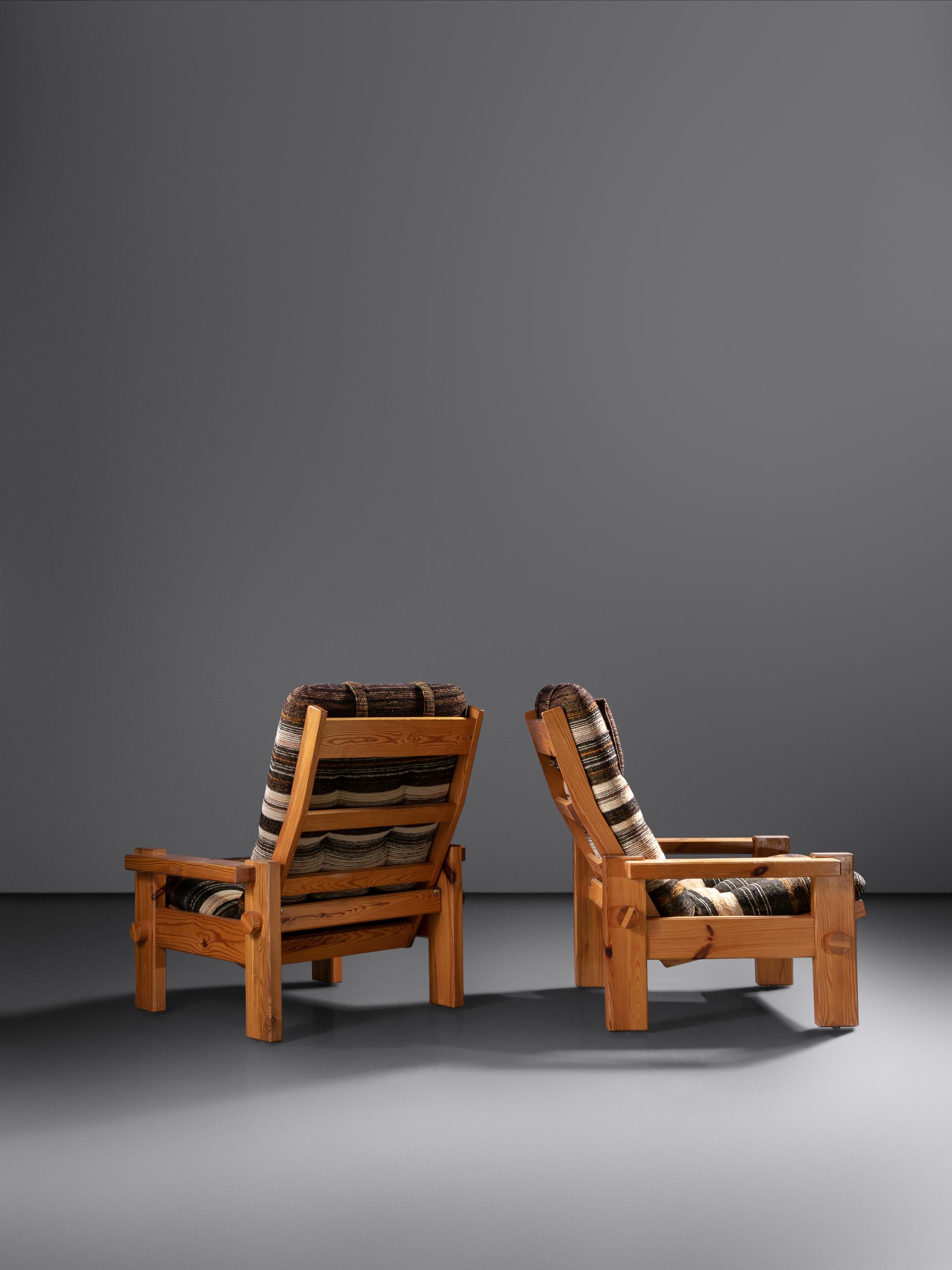 Pair of 'Dymling' Lounge Chairs, c. 1970 Swedese, Sweden