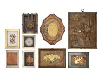Nine Framed Decorative Articles