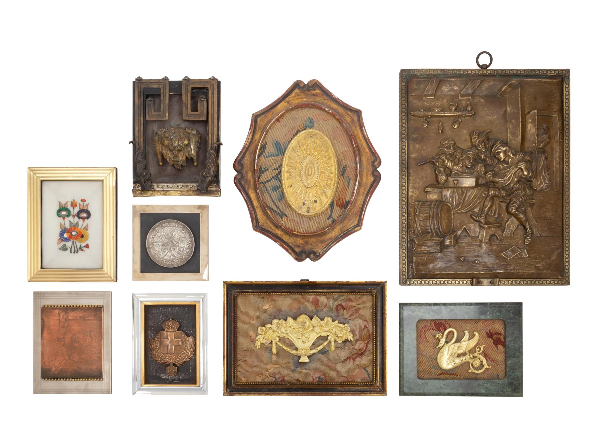 Nine Framed Decorative Articles