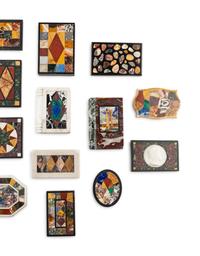 A Collection of Sixteen Italian Pietra Dura Paperweights