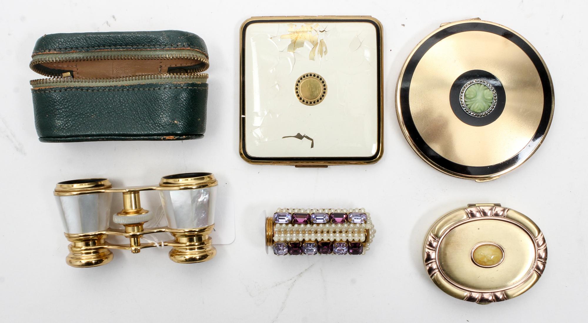A Collection of Five Decorative Articles Diameter of largest 4 inches.