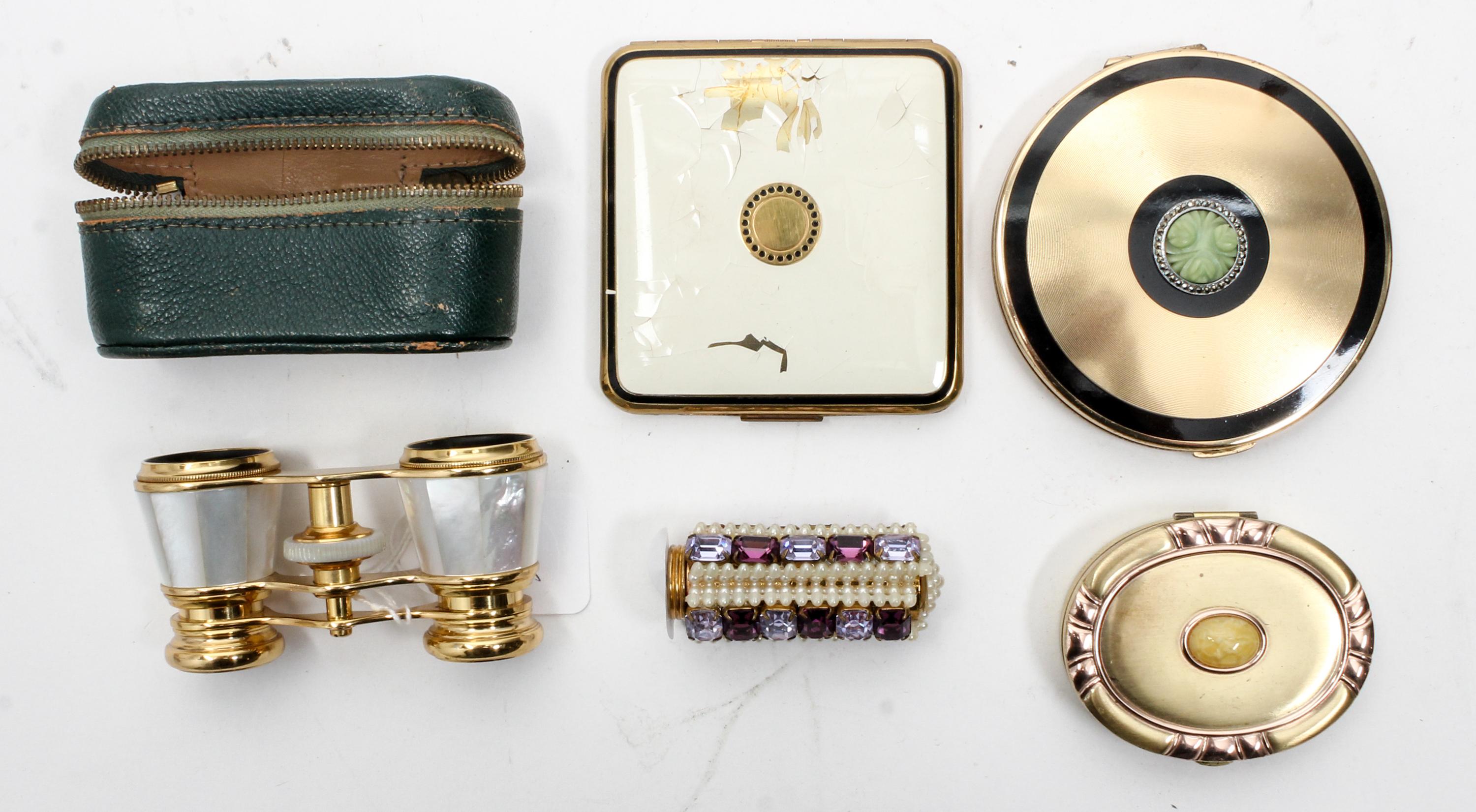 A Collection of Five Decorative Articles Diameter of largest 4 inches.