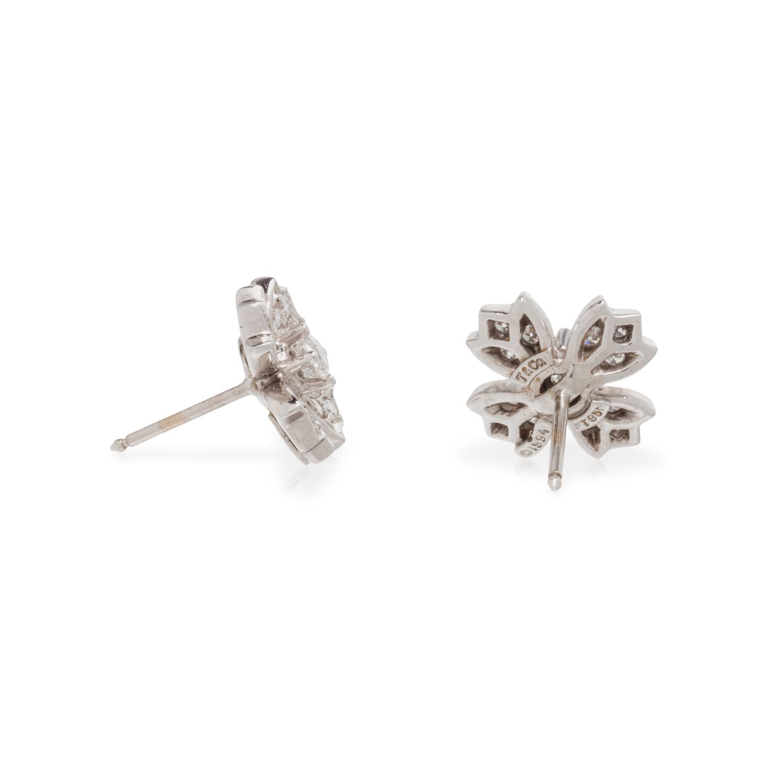 TIFFANY & CO., DIAMOND 'FLORET' EARRINGS