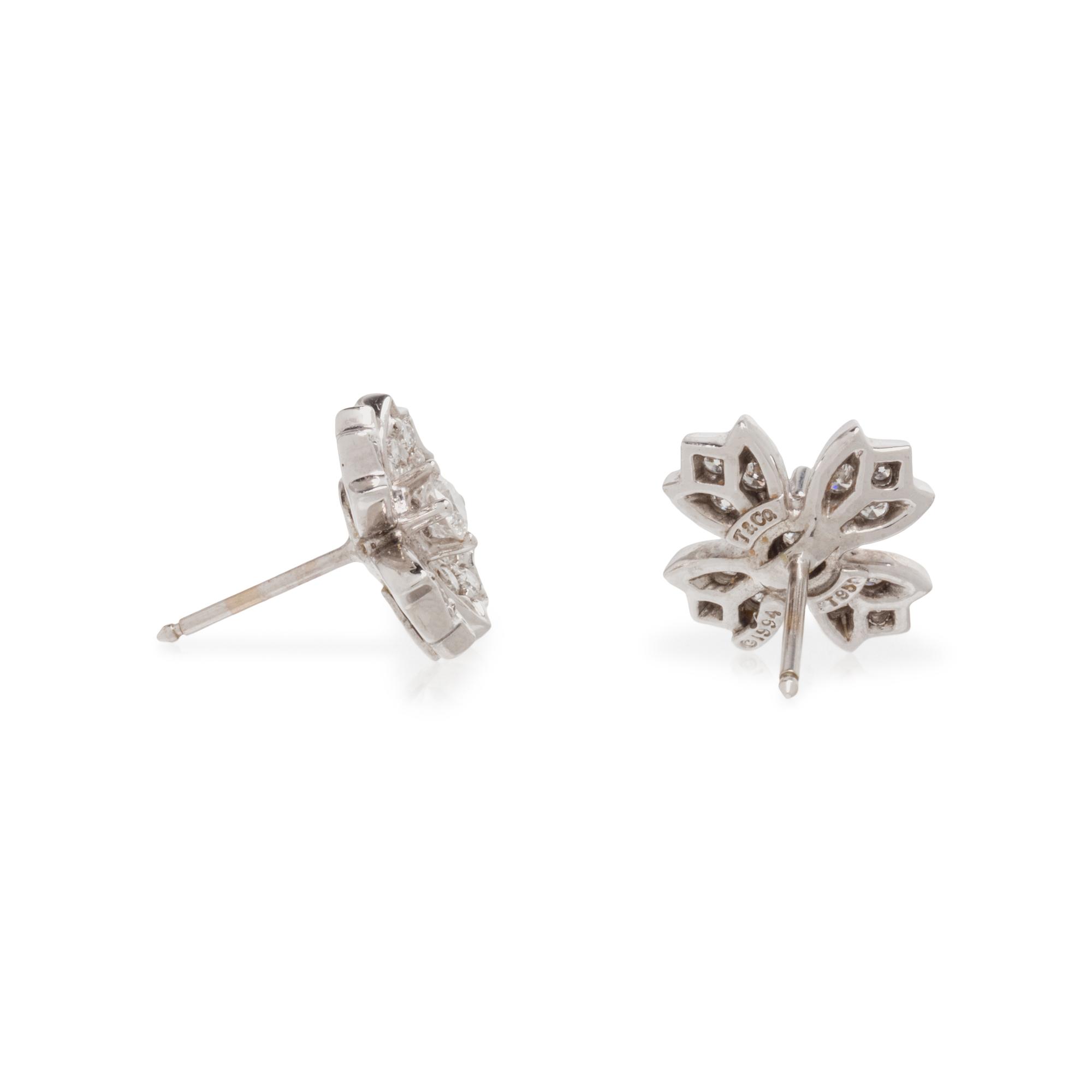 TIFFANY & CO., DIAMOND 'FLORET' EARRINGS