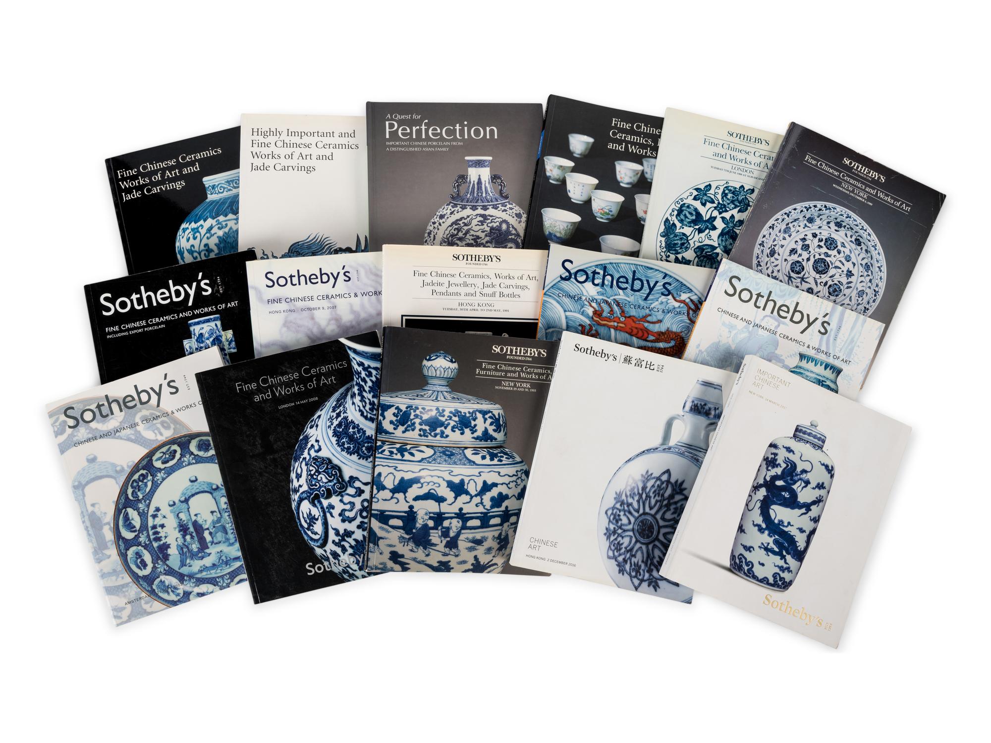 [BLUE & WHITE PORCELAIN] A group of reference works and auction catalogues about Chinese blue and white porcelain