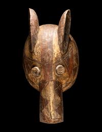 Two Mossi Wood Warthog Helmet Masks