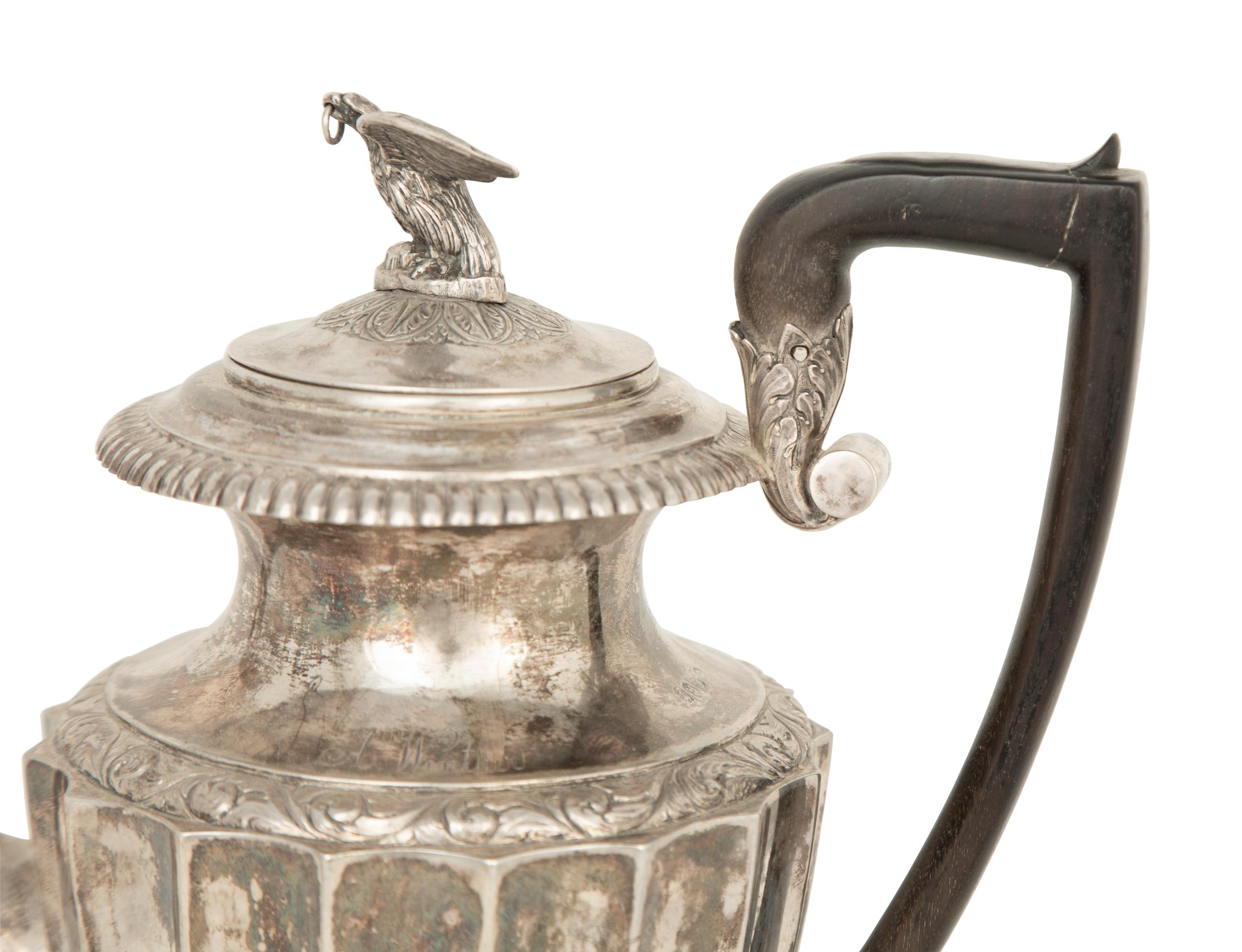 A Danish Silver Coffee Pot