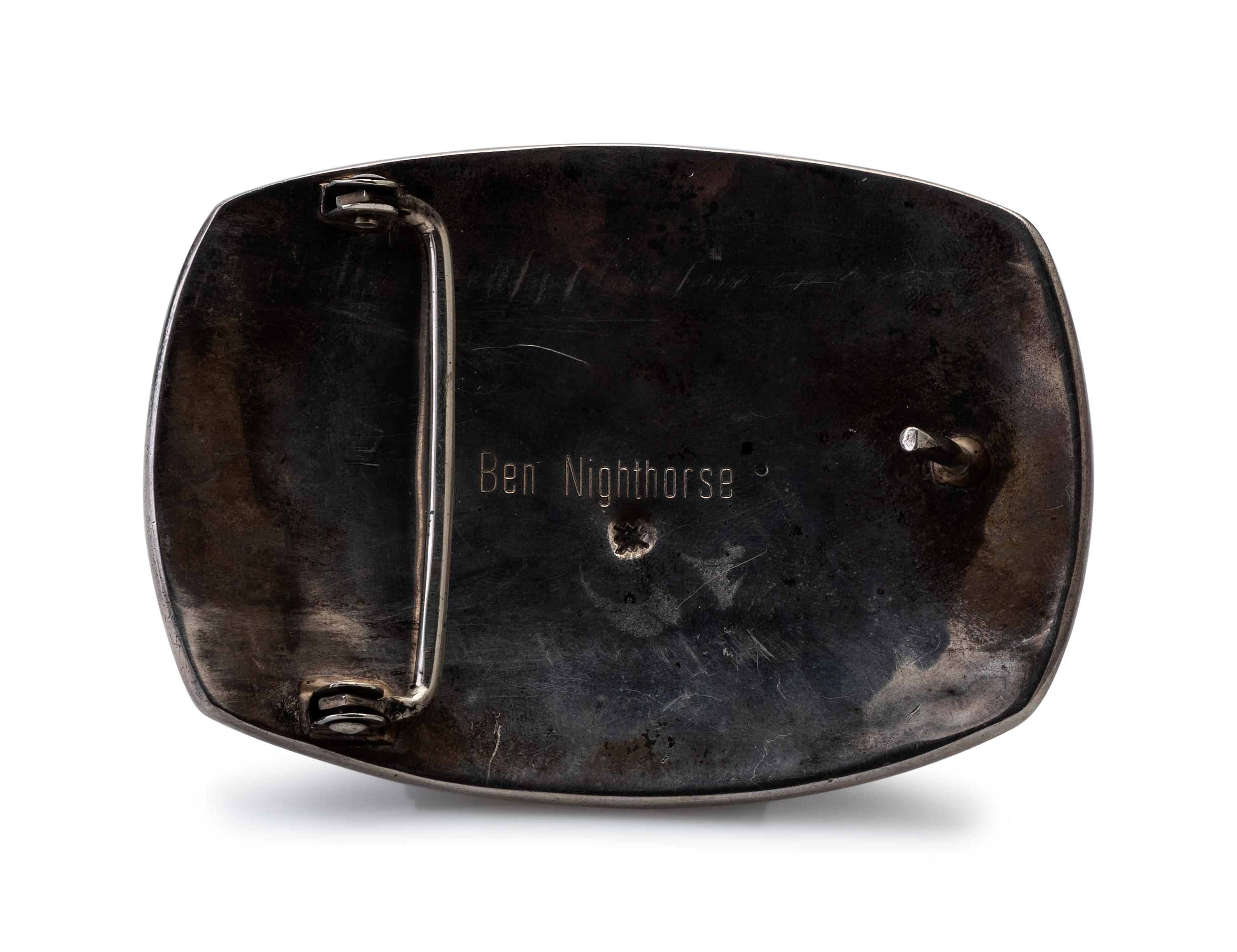 Silver Petroglyph Belt Buckle