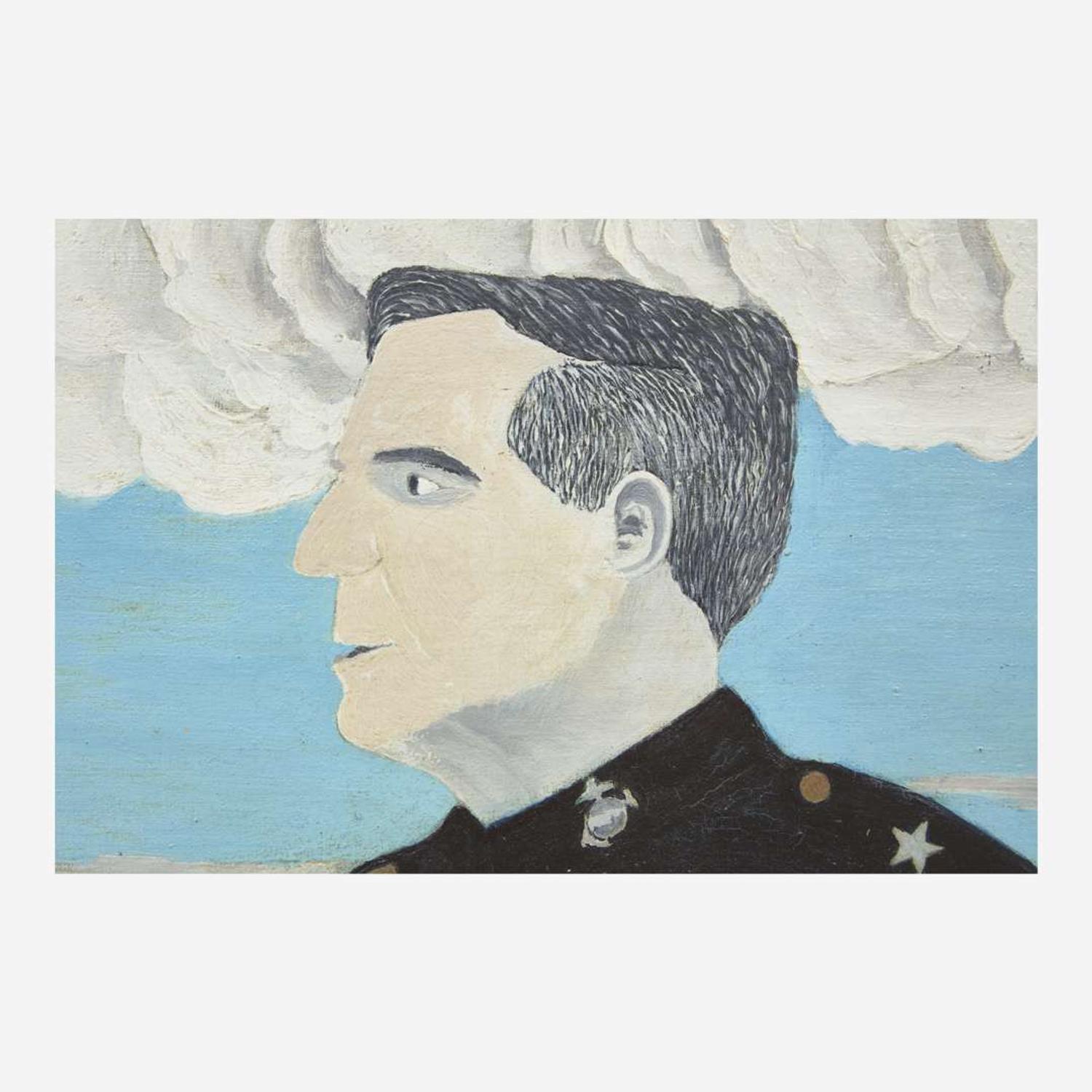 Horace Pippin (American, 1888-1946) Portrait of Major-General Smedley D. Butler, U.S.M.C. (Retired)