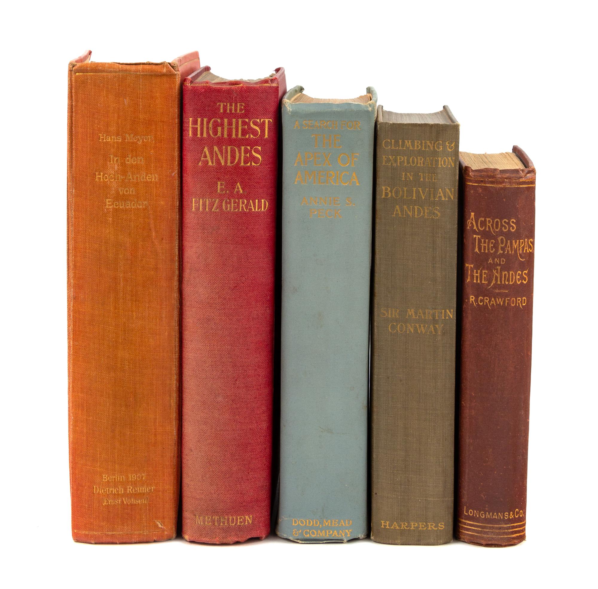 [THE ANDES]. A group of 5 works, comprising: