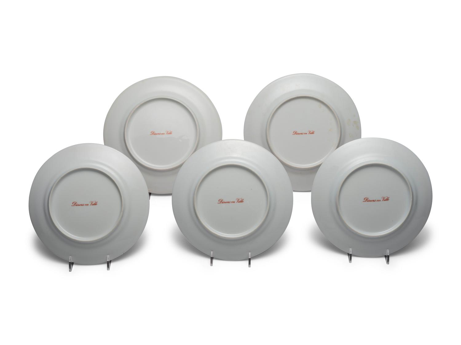A Set of Twenty-Two French Porcelain Plates