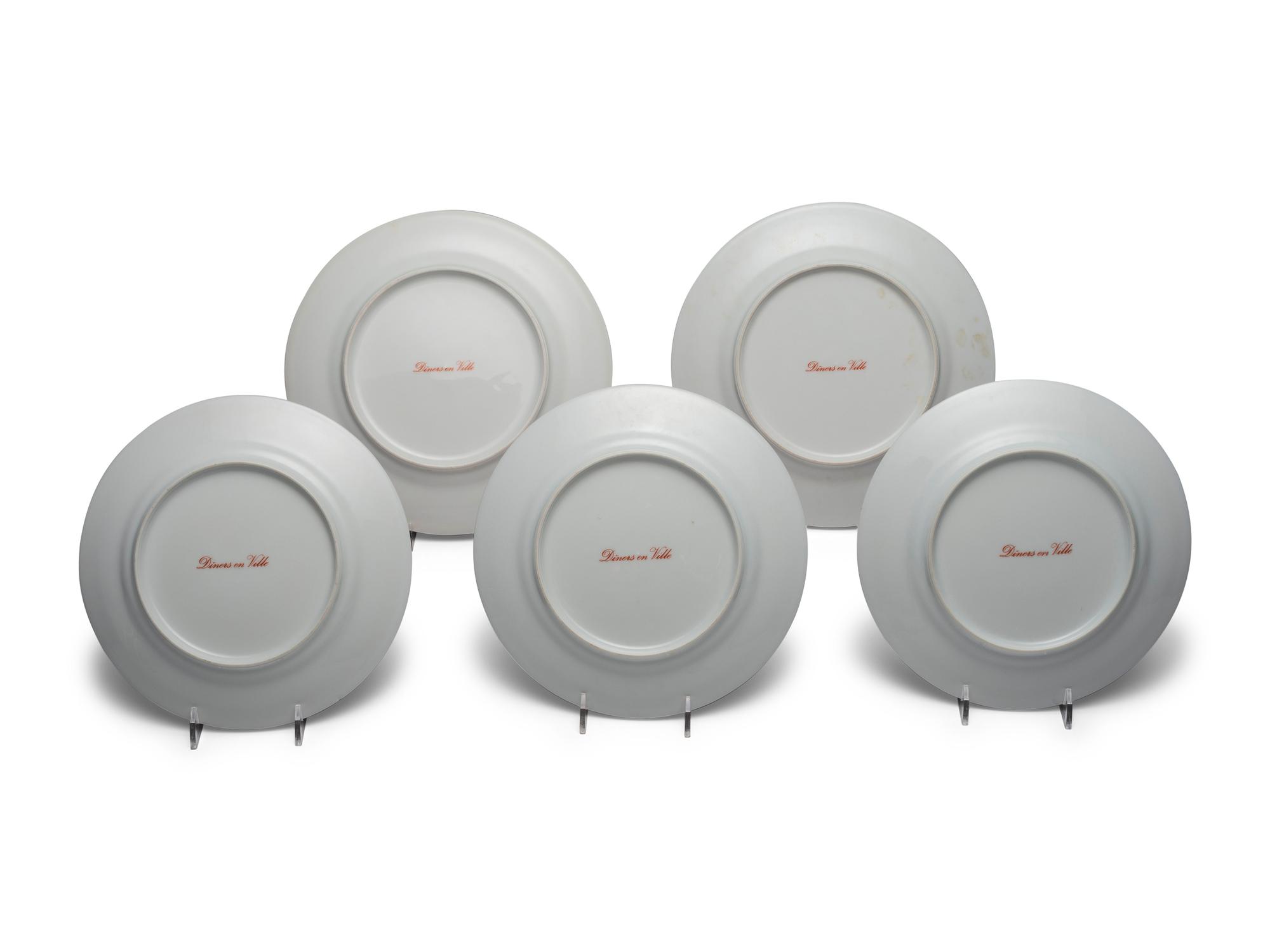 A Set of Twenty-Two French Porcelain Plates