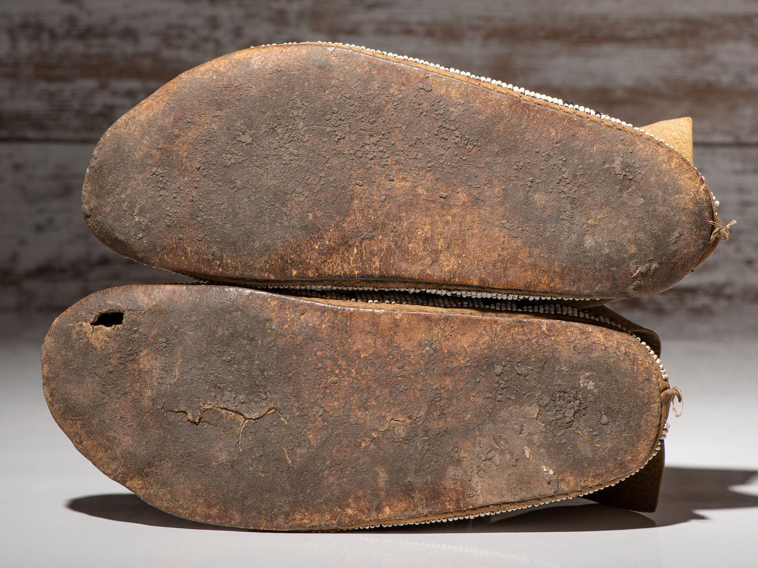 Cheyenne Beaded Hide Moccasins