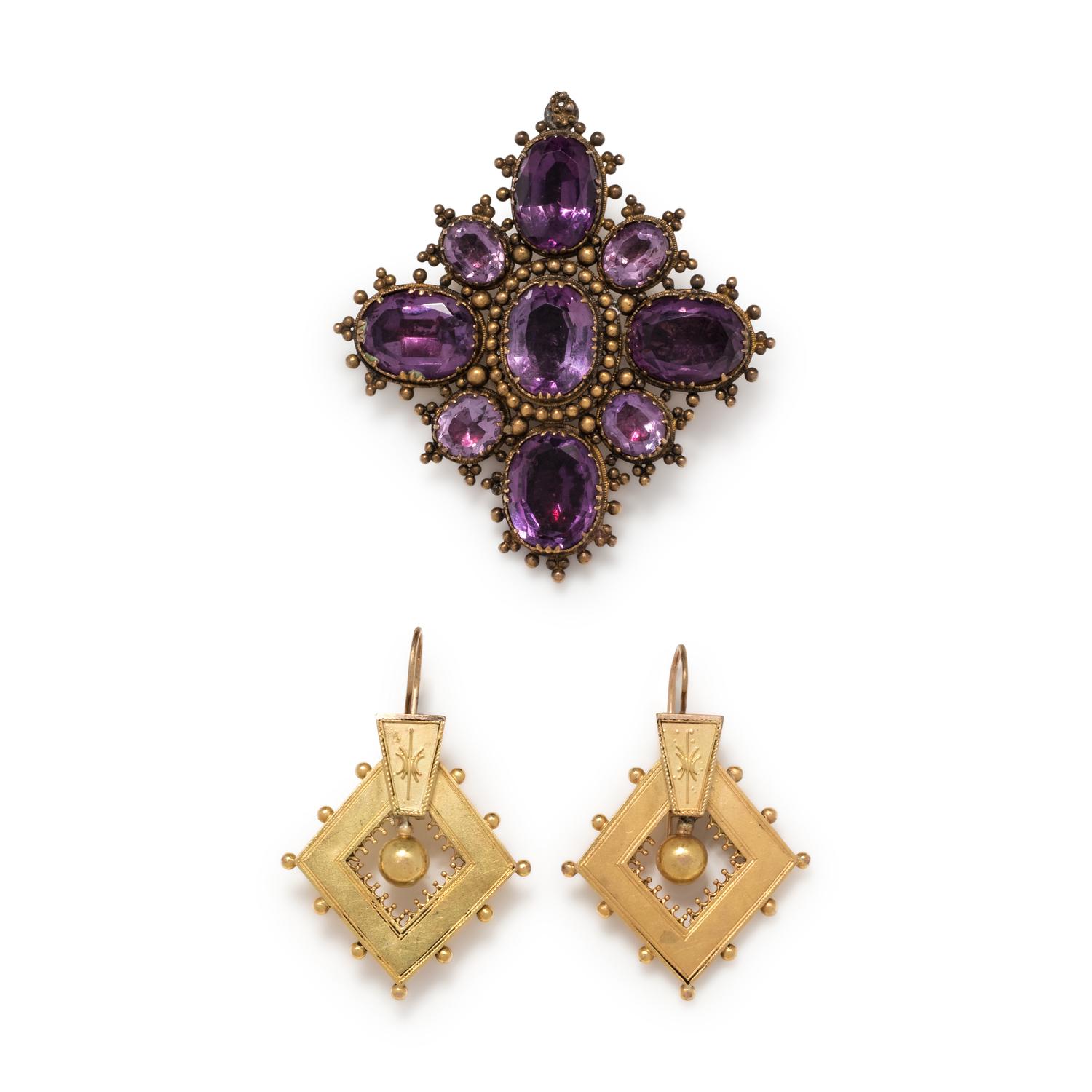 COLLECTION OF ANTIQUE GOLD-FILLED JEWELRY