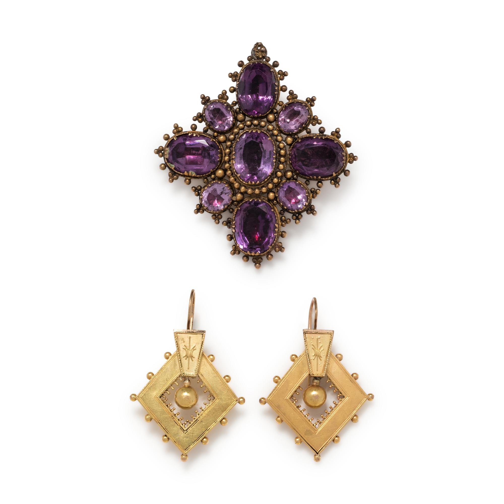 COLLECTION OF ANTIQUE GOLD-FILLED JEWELRY