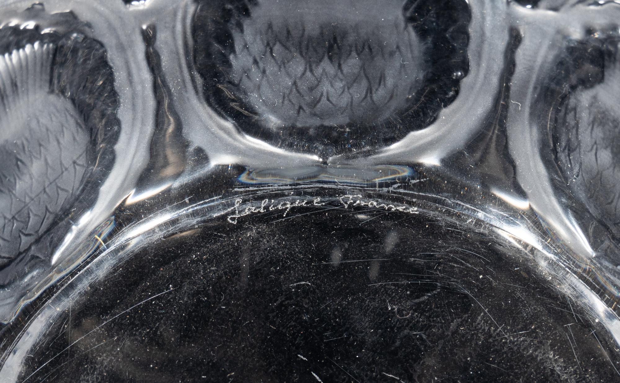 A Lalique Thistle Bowl