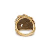 YELLOW GOLD AND POLYCHROME ENAMEL BOMBE RING