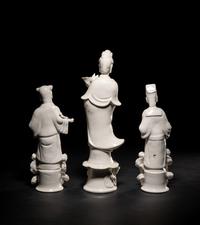 Three Blanc-de-Chine Porcelain Figures